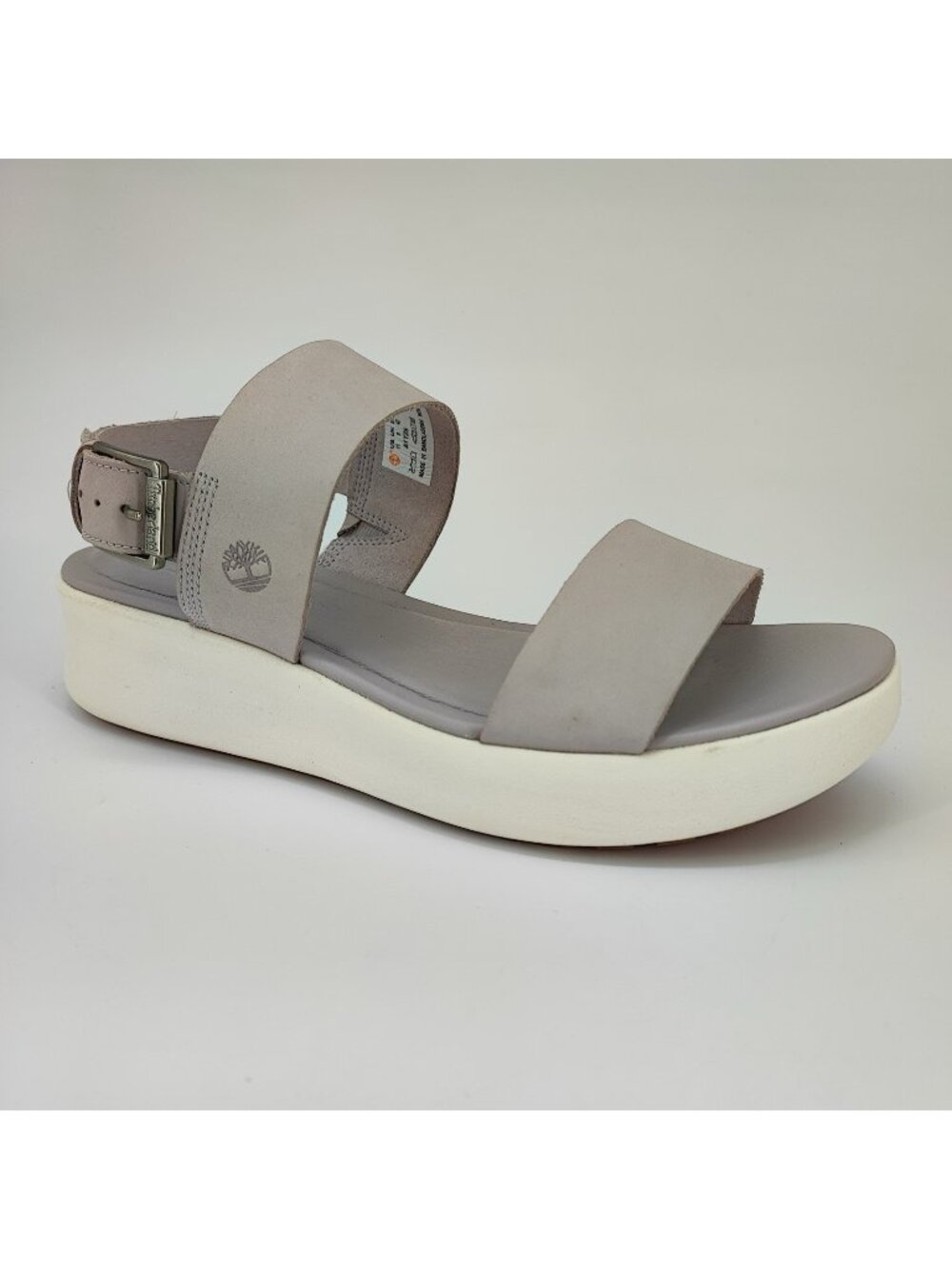 Timberland Los Angeles Wind 2-Band Women's Size 11 US Sandals Leather Gray A1TZ5